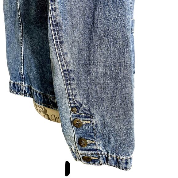 Vintage 90s Women's Bill Blass Y2K Blue Jean Denim Blazer PL - Picture 6 of 10